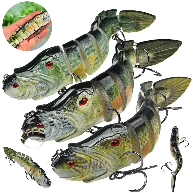 Fishing Lure Popper - Umpan Pancing 8-Segmen Mirip Ikan Hidup,